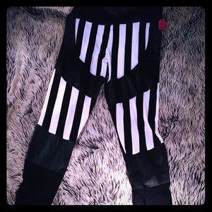 Vertical stripped black and white pants new!